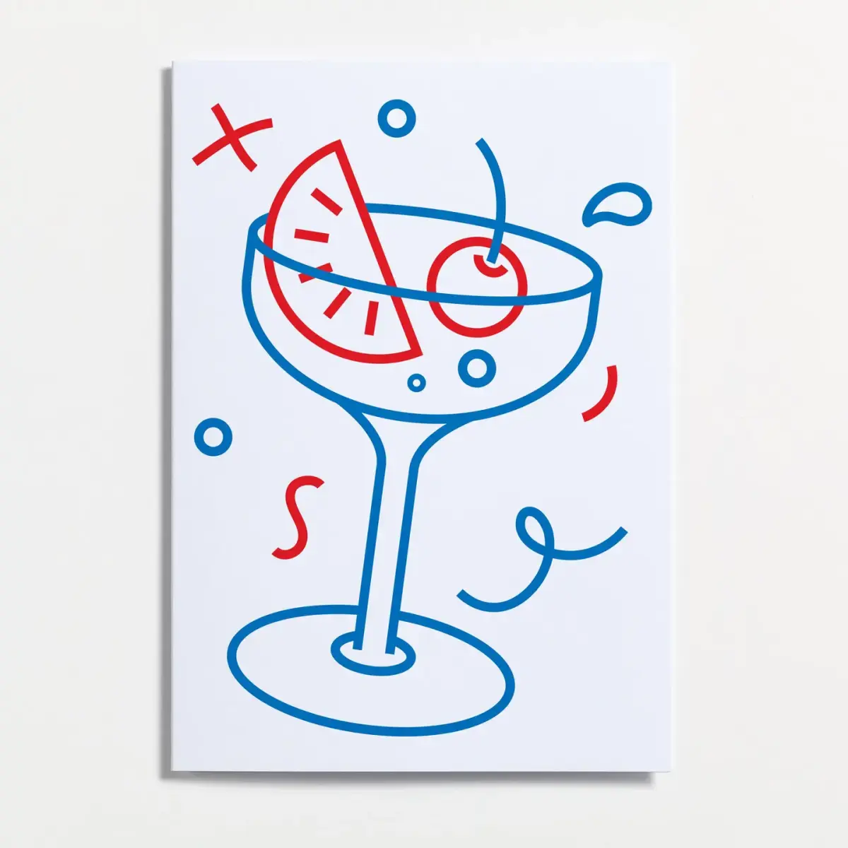 Crispin Finn Cocktail Glass Greeting Card