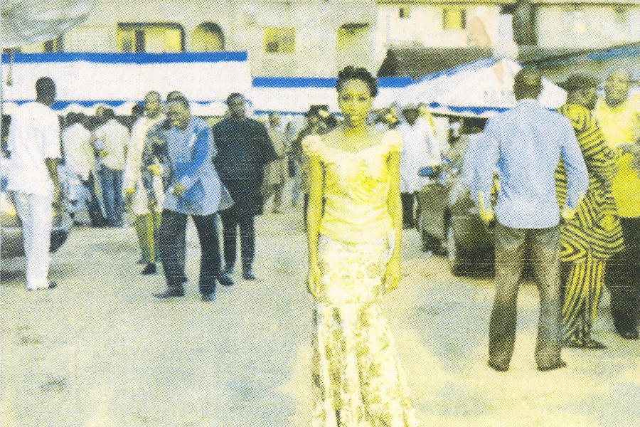 A screenprint by ruby onyinyechi amanze, an artist portrait.