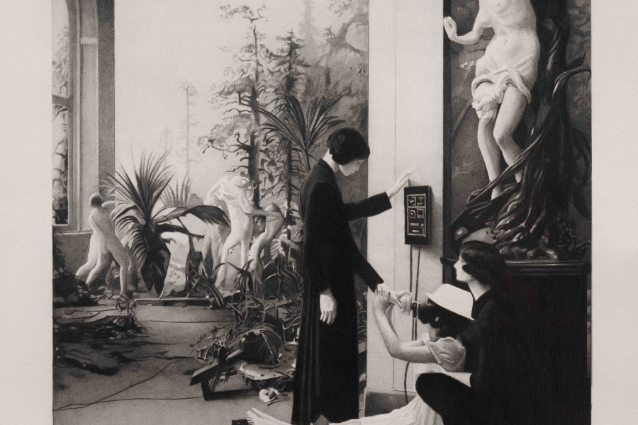 A pencil drawing by Kristian Evju