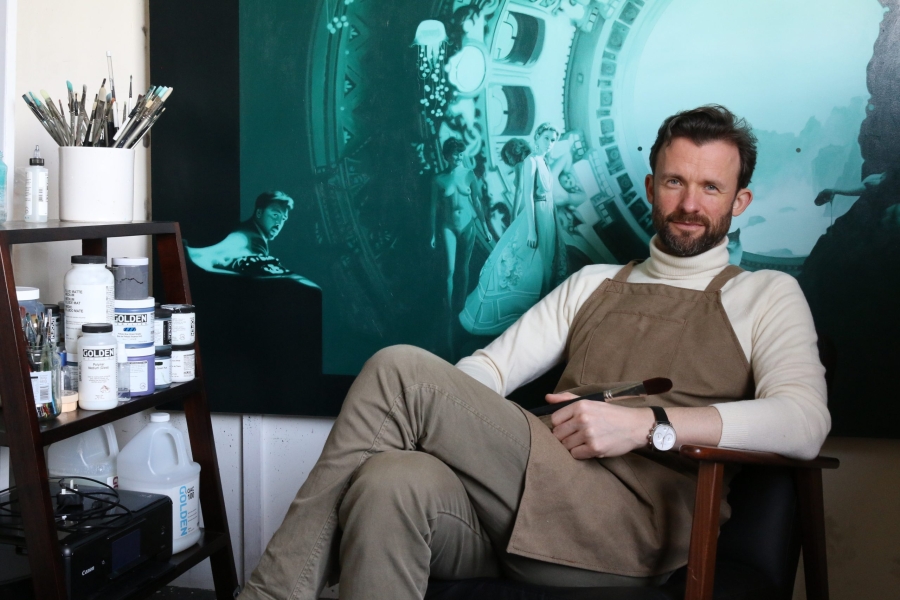 Kristian Evju in his studio